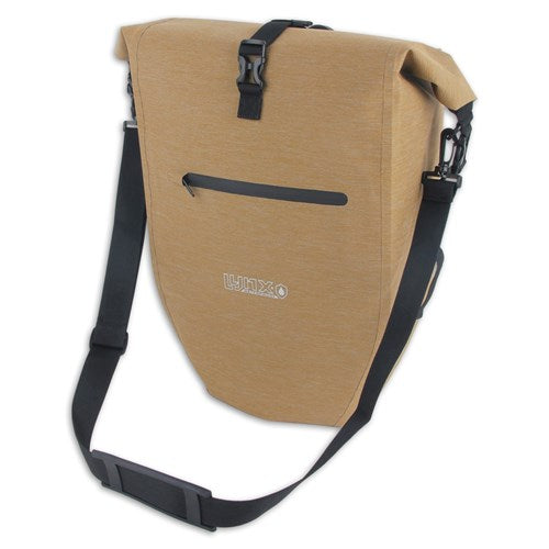 Torba rowerowa Lynx pojedyncza TPU 28L brązowa wodoodporna na rower elektryczny Hayes