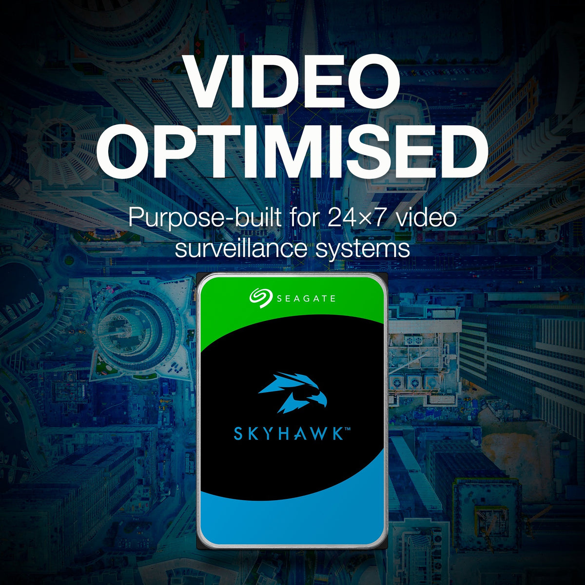 Dysk twardy Seagate Skyhawk 2 TB (SATA 6 GB, 3 lata usługi ratunkowego odzyskiwania danych)