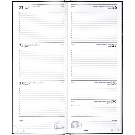 Agenda biurka Brepols Saturn tydzień 2027 Lima czarna 13x21cm