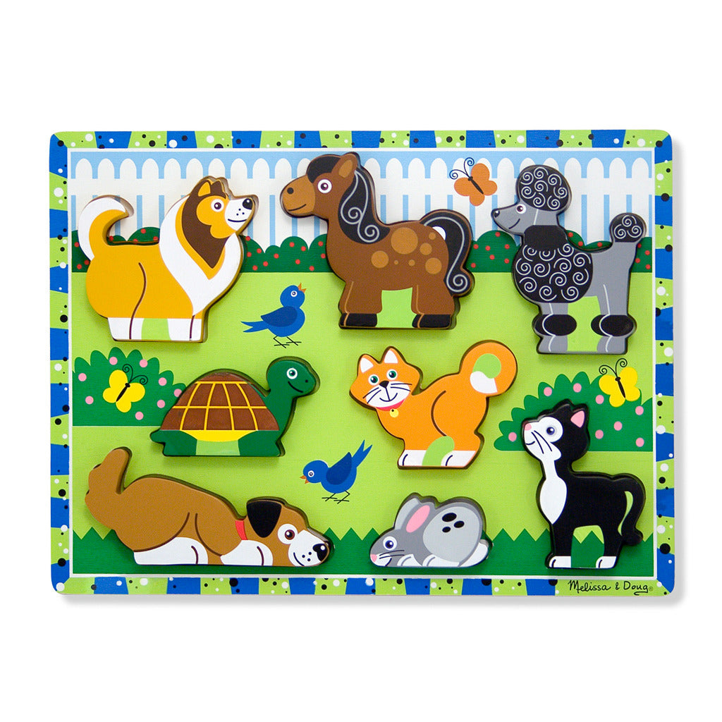 Drewniane puzzle ze zwierzakami Melissa Doug