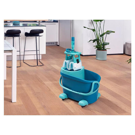 Zestaw wycieraczek do podłóg Leifheit clean twist m ergo mobile na rzepy – kompletny system z kółkami