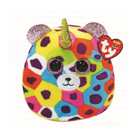 Ty squish a boo przytulna poduszka lampart giselle 8 cm