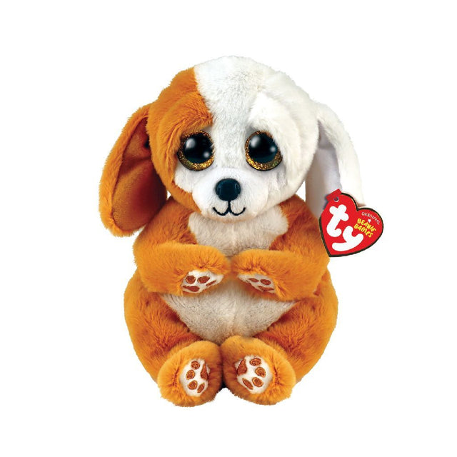 Ty beanie boo ty beanie babies bellies ruggles dog, 15cm