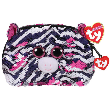 Ty fashion torebka zebra zoey 20 cm czarno-biało-różowa