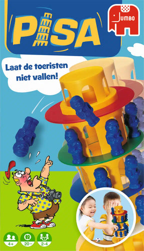 Jumbo Tower of Pisa – gra akcji – od 4 lat – od 2 do 4 graczy – gra planszowa dla dzieci – gra rodzinna