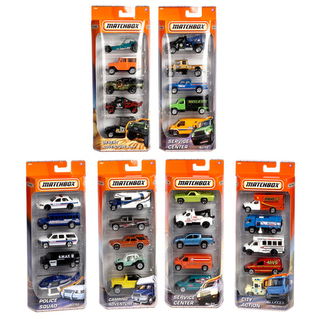 Pojazdy Matchbox Mattel, 5 sztuk, różne