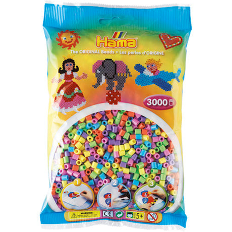 Koraliki do prasowania Hama 3000 sztuk pastelowe