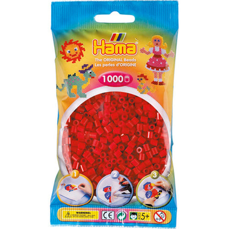 Hama żelazne koraliki 1000 sztuk ciemnoczerwone