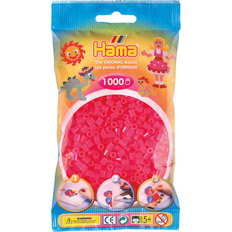 Koraliki do prasowania Hama 1000 sztuk w kolorze fuksji
