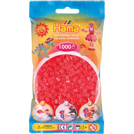 Hama Iron Beads 1000 sztuk czerwony neon