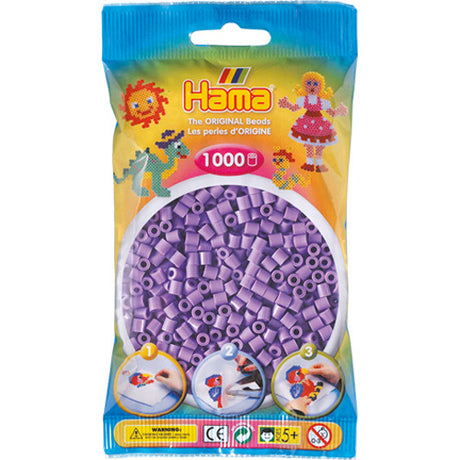 Koraliki do naprasowania Hama 1000 sztuk fioletowy pastel