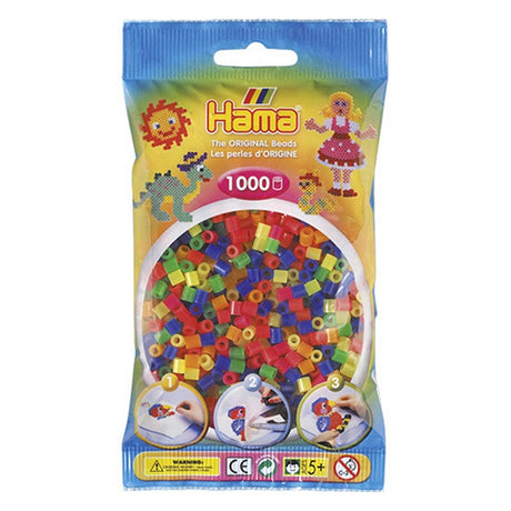 Hama Iron Beads Neonowe kolory mieszają 1000 sztuk
