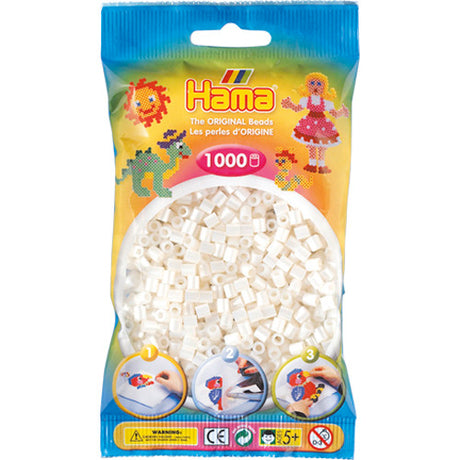 Hama Iron Beads 1000 kawałków perłowo -białej