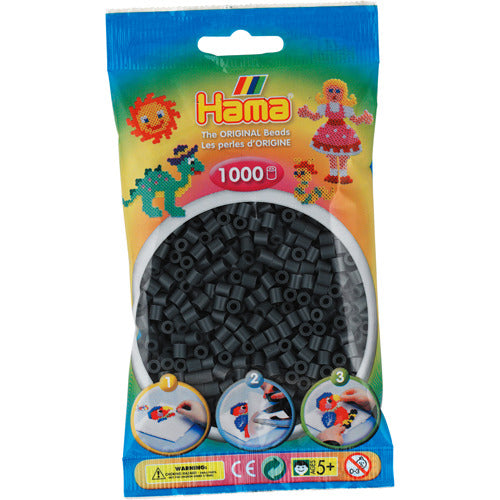 Hama żelazne koraliki ciemnoszare 1000