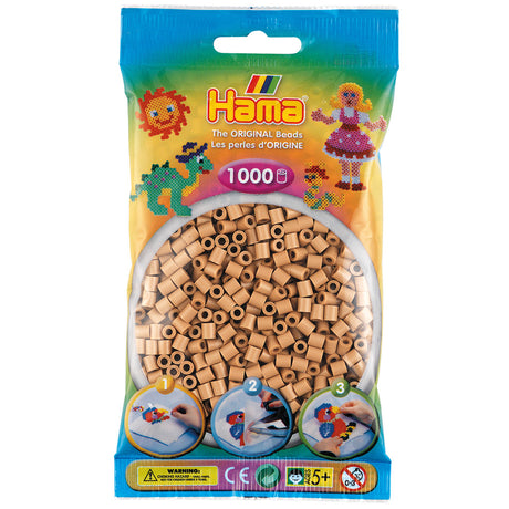 Koraliki do prasowania Hama, 1000 sztuk, kolor jasnobrązowy
