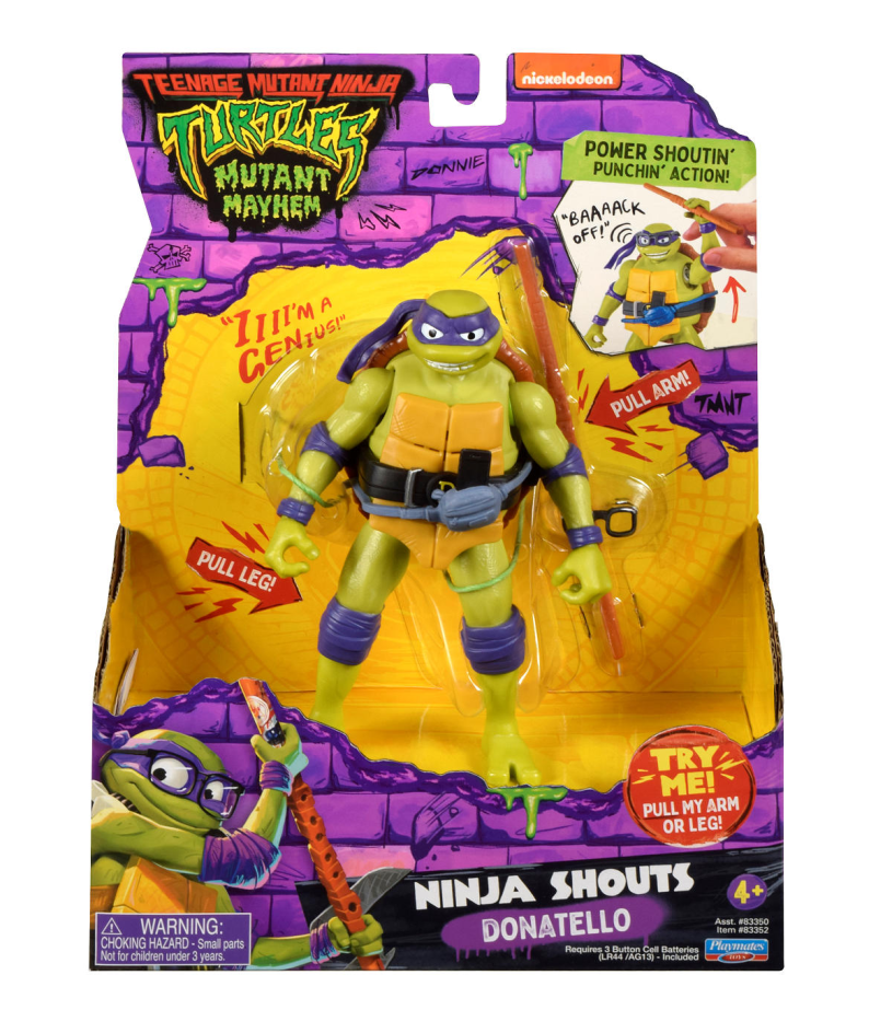 Tmnt mutant mayhem ninja shouts figure - donatello