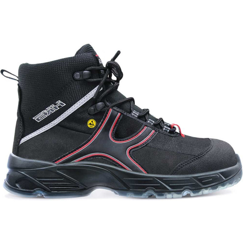 Buty robocze Hks K5 CA High S3 | czarny czerwony | rozmiar 43 - 00.162.053.43