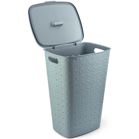 Kosz na bieliznę Curver Softex z pokrywką 56l niebiesko-zielony 42x31,6x60cm