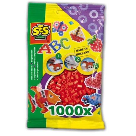 Ses koraliki do naprasowania czerwone 1000 sztuk