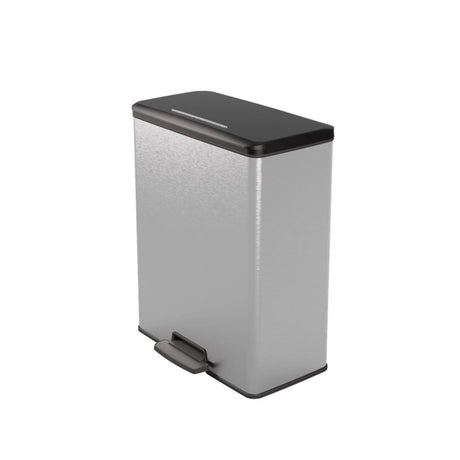 Curver Decobin Pedal Bin 65L Srebrny metalowy