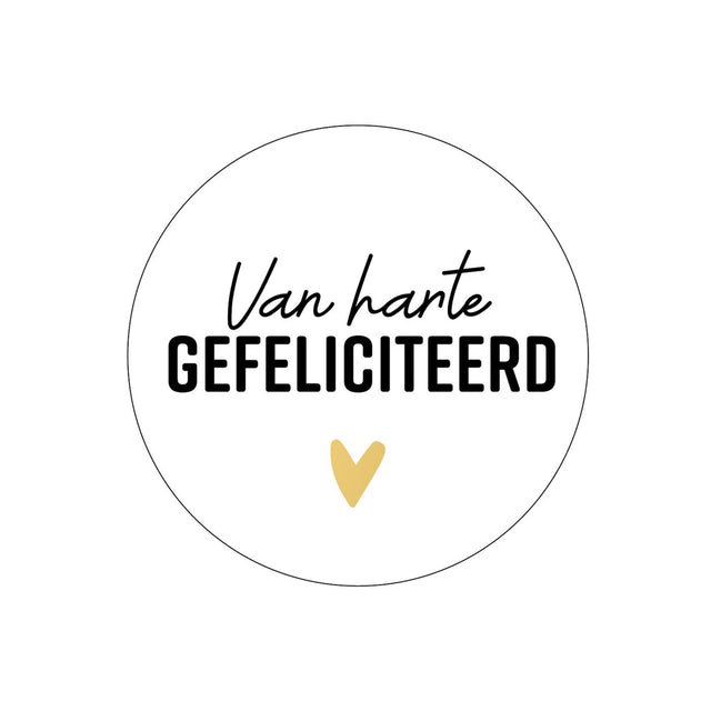 Kassaplan stickers van harte gefeliciteerd ø40mm rol a 250 stuks