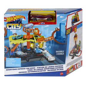 Hot wheels city centrum speelset - express wasstraat