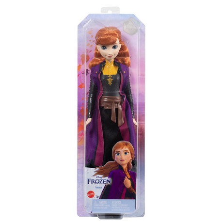 Mattel Disney Frozen Anna - lalka - podróżująca z fioletową peleryną