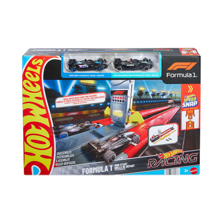 Zestaw torów startowych Hot Wheels Racing Formuły 1 i 2 metalowe samochody F1