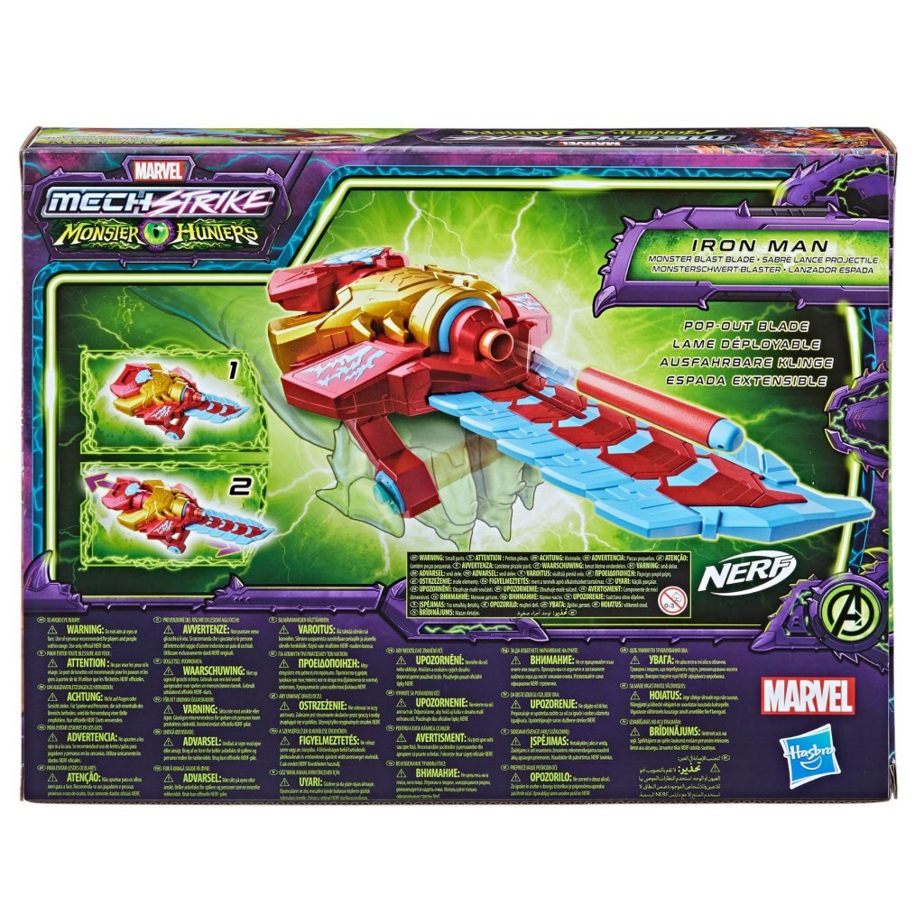 Nerf Marvel Mech Strike Monster Hunters Iron Man + 3 rzutki