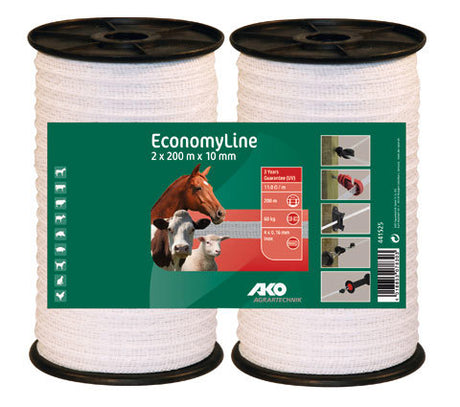 Produkty Ako Taśma odstraszająca Economyline biała 1cm 200m 2 szt