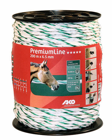 Produkty Ako premiumline przewód porażenia prądem biały zielony 6 5mm 200m