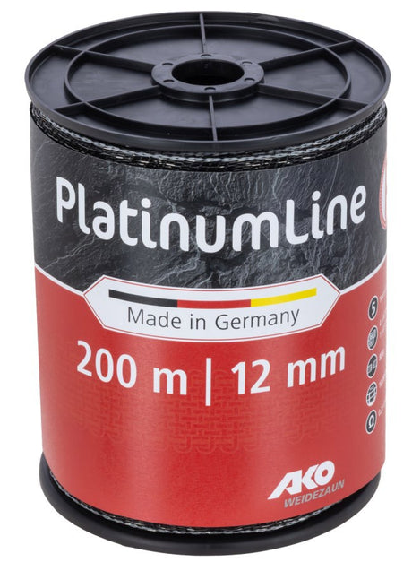 Taśma odstraszająca Ako Platinumline 12 mm czarno-biała 200m