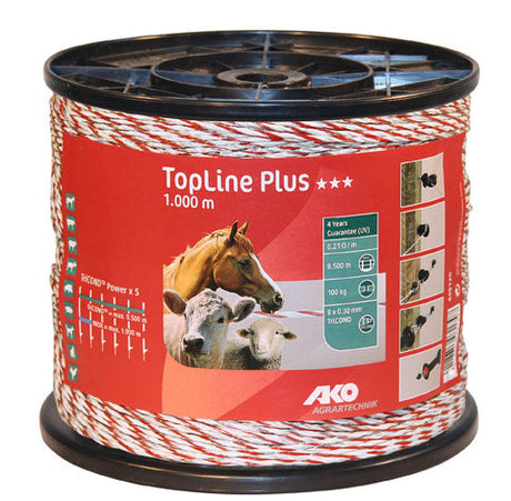 Produkty Ako topline plus ogrodzenie elektryczne biały czerwony 9x0 30 tricond 1000m