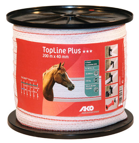 Produkty Ako Topline plus taśma odstraszająca biało-czerwona 4cm 200m
