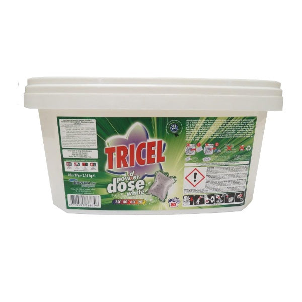 Produkty Tricel proszek w dawce biały 80x27gr