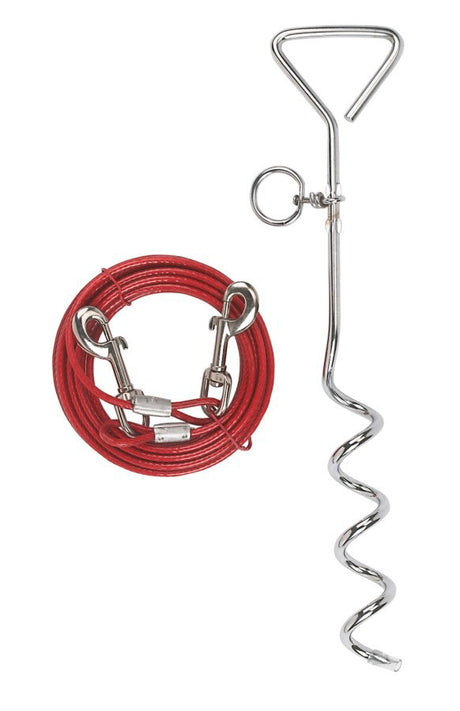 Produkty spirala konstrukcyjna 8mm x 40cm z liną spacerową 5mm x 6m