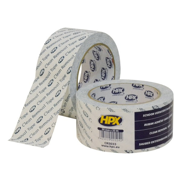 Produkty Hpx Taśma budowlana do tynkowania prowadnic, czysta, usuwalna, biała, 50 cm x 33 m