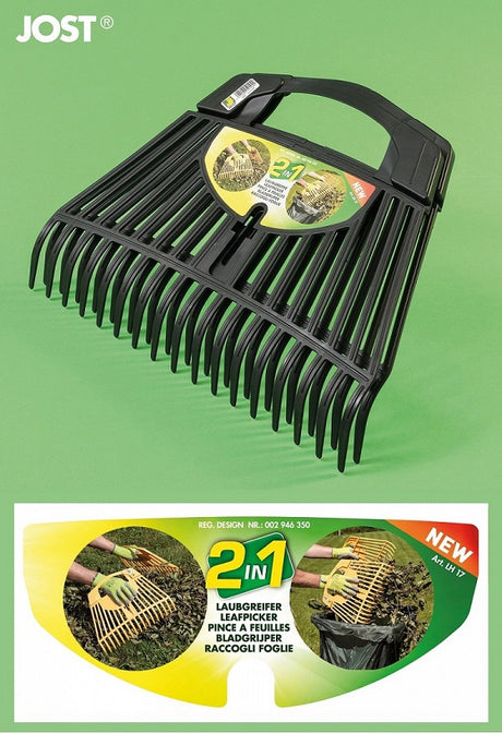 Zestaw chwytaków do liści Mm eurotool 2 w 1 pp, czarny