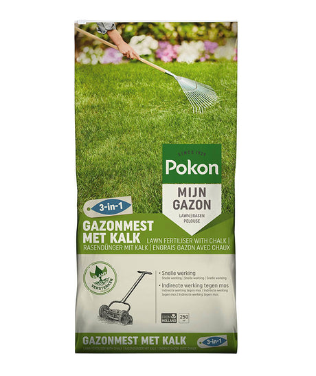 Produkty Pokon nawóz trawnikowy z wapnem 3 w 1 na 250m2 16 8kg
