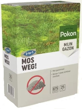 Produkty Pokon usuwają mech w ilości 875gr na 25m2