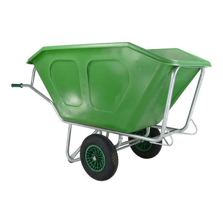 Produkty Fort Taczka fs 500l, podstawa ocynkowana na zielono, 2 koła pneumatyczne