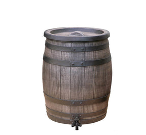 Roto producten regenton houten look bruin pluskraan 50l
