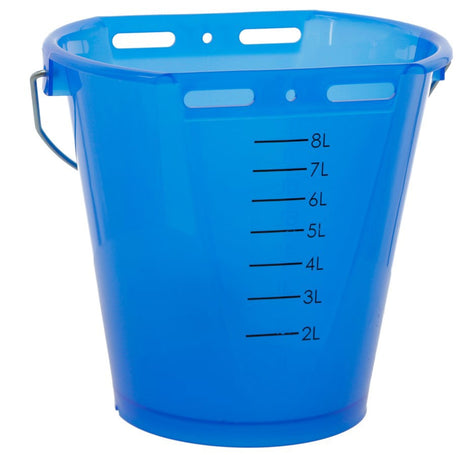 Produkty Wiadro na cielę plastikowe spłaszczone, gołe, niebieskie, przezroczyste