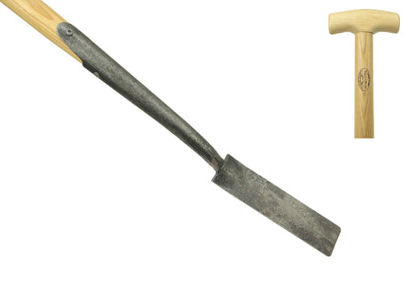 Biała łopata taśmowa z gęsią szyją 60mm z trzonkiem jesionowym 750mm dewhite