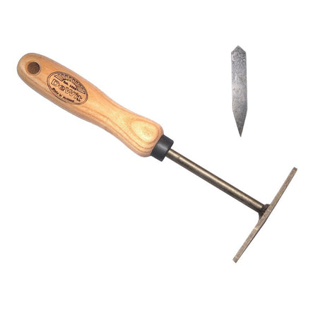 Produkty białe Skrobak do chwastów z trzonkiem do popiołu 14 cm w kolorze białym