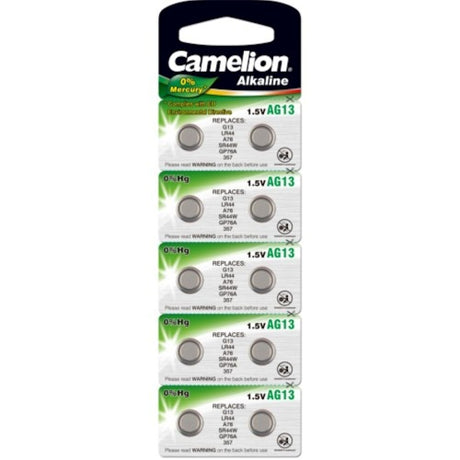 Bateria Camelion lr44 d357 v13ga ag13 karta 10 sztuk