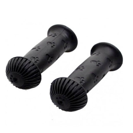 Szeroki uchwyt rowerowy dla dzieci - podstawowy czarny, 100 mm, guma