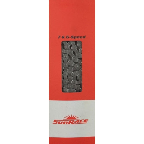 SUNRACE CNM54 Łańcuch rowerowy 6 7V 116L Grey