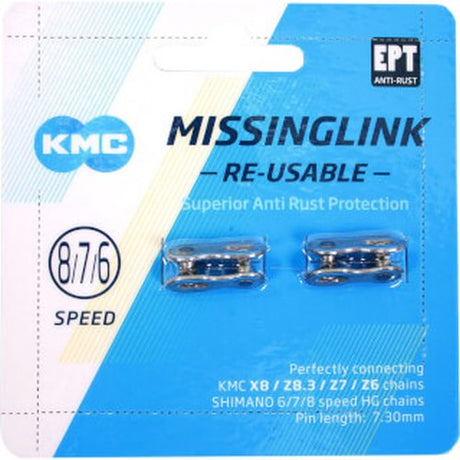 KMC MissingLink 7 8R EPT Rower Blokada 7,3 mm Srebrny
