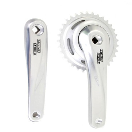 SUNRACE CRANKET 33T, długość korby 170 mm. Srebrny, aluminium, bezkształtny